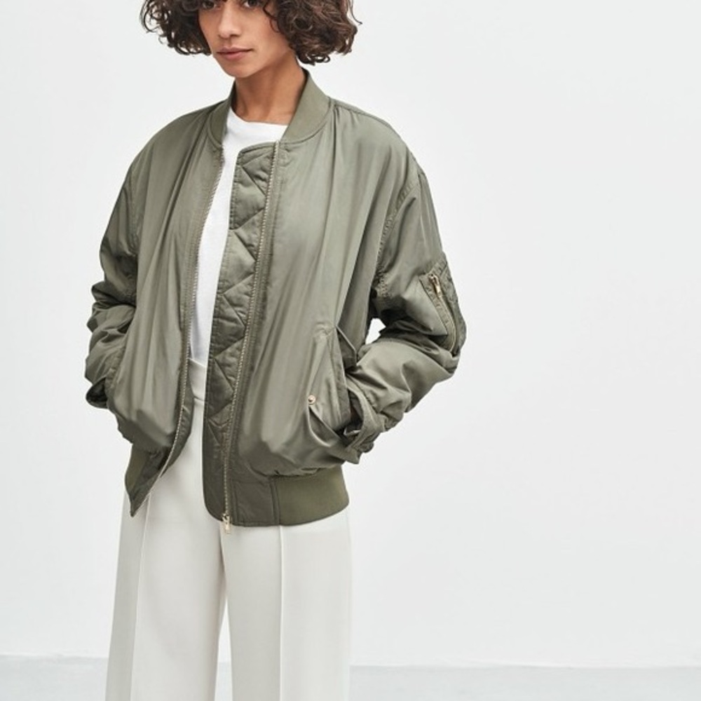 Filippa K olive Nylon Bomber Jacket